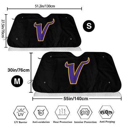 Minnesota Vikings 2 Print is suitable for front Car windshield sunshades Car windshield sunshades
