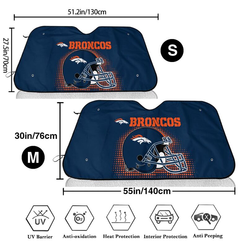 Denver Broncos Printing car front windshield sunshade car windshield sunshade multi size