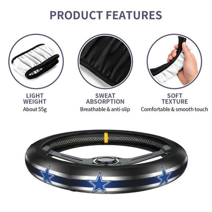 Dallas Cowboys Printed breathable elastic steering wheel cover anti slip cover