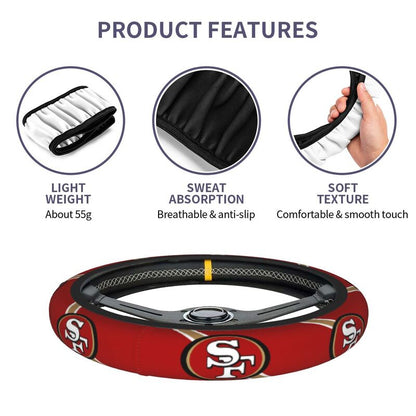 San Francisco 49ers 1 Printed breathable anti slip cover elastic steering wheel cover
