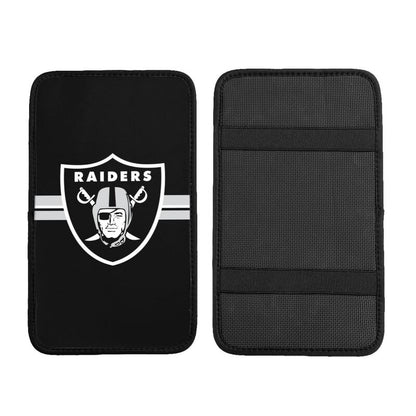 Car armrest box pad Las Vegas Raiders2 Printed central armrest box pad anti slip pad
