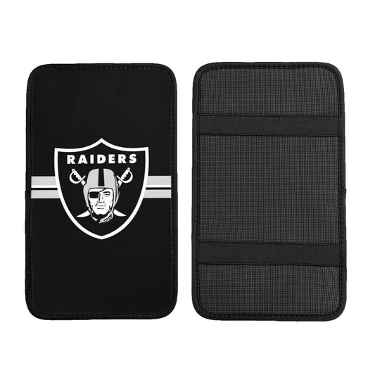 Car armrest box pad Las Vegas Raiders2 Printed central armrest box pad anti slip pad