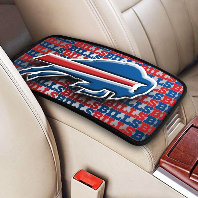Car armrest box pad Buffalo Bills 1 Printed central armrest box cushion protective pad