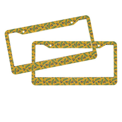 Jacksonville Jaguars Print front rear license plate holder circular hole license plate holder (one pair)