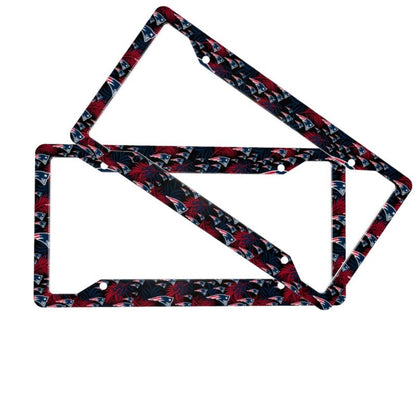 New England Patriots Print Car license plate frame four hole license plate holder (one pair)