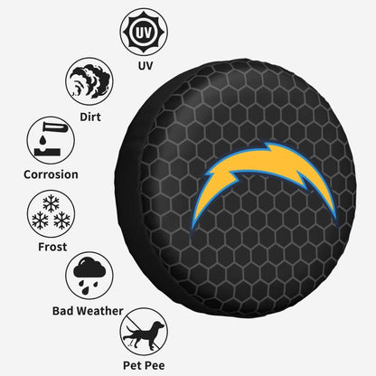 San Diego Chargers Grid printed car tire cover dustproof and waterproof tire cover