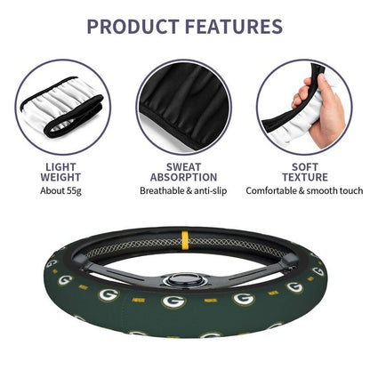 Green Bay Packers Printed car protective cover elastic steering wheel cover