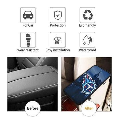 Car armrest box pad Tennessee Titans8 Printed central armrest box pad anti slip pad