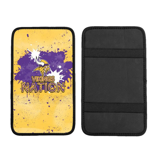 Minnesota Vikings print car center console armrest pad Car armrest box protective cover