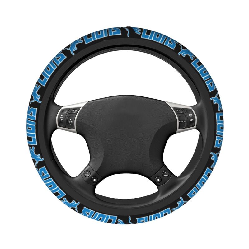 Detroit Lions Printed car protective cover elastic steering wheel cover
