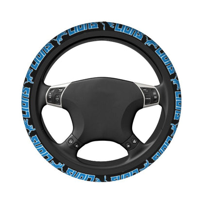 Detroit Lions Printed car protective cover elastic steering wheel cover