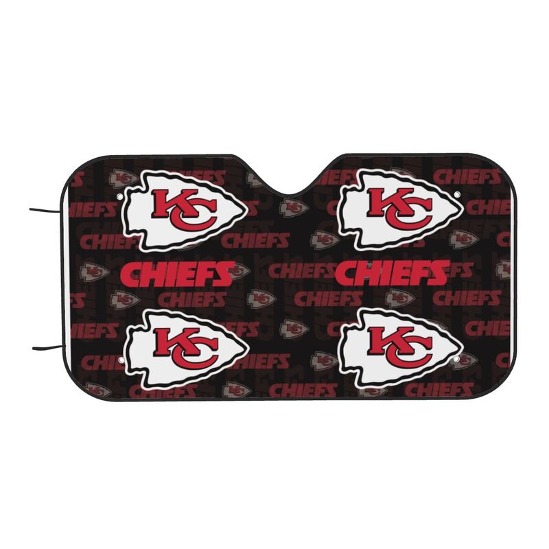 Kansas City Chiefs 2 Print Car windshield sunshades is suitable for front Car windshield sunshades