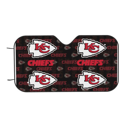 Kansas City Chiefs 2 Print Car windshield sunshades is suitable for front Car windshield sunshades