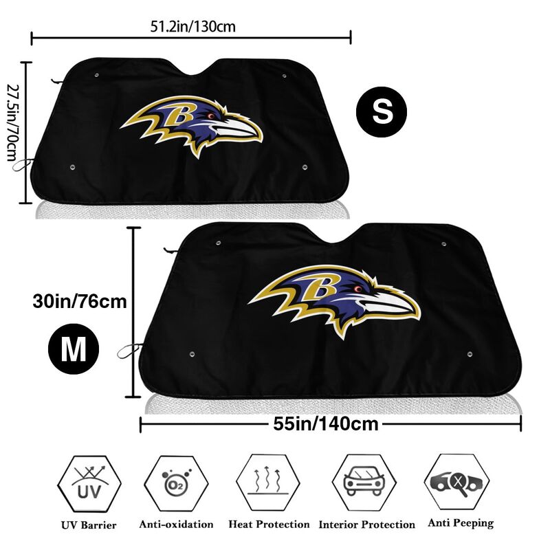 Baltimore Ravens 2 Print suitable for front Car windshield sunshades Car windshield sunshades