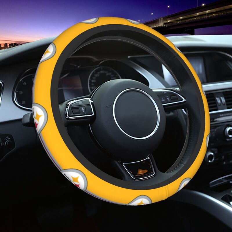 Pittsburgh Steelers Printed elastic steering wheel cover car steering wheel protective cover