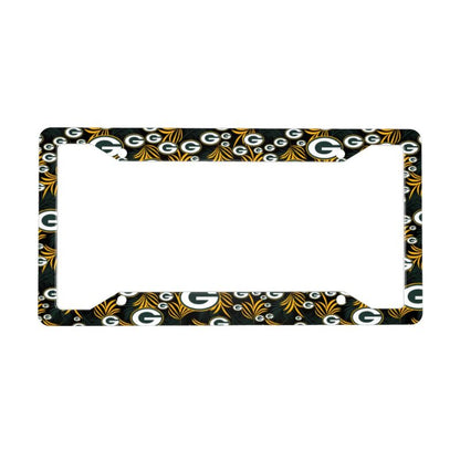 Green Bay Packers Print Car license plate frame four hole license plate holder (one pair)
