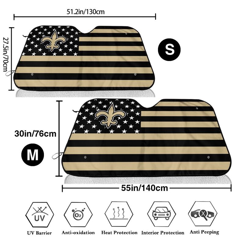 New Orleans Saints Printed car multi size front windshield sunshade car windshield sunshade