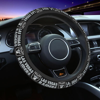 Las Vegas Raiders 1 Printed car protective cover elastic steering wheel cover