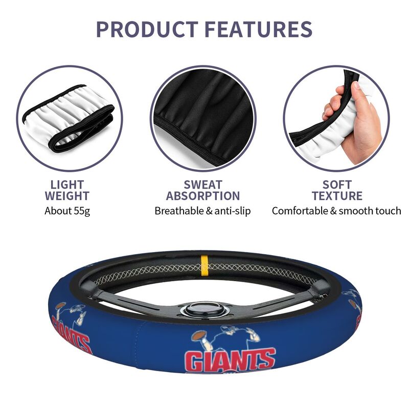 New York Giants Printed breathable elastic steering wheel cover anti slip cover