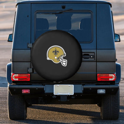 New Orleans Saints 2 Car tire protective cover waterproof and dustproof tire cover