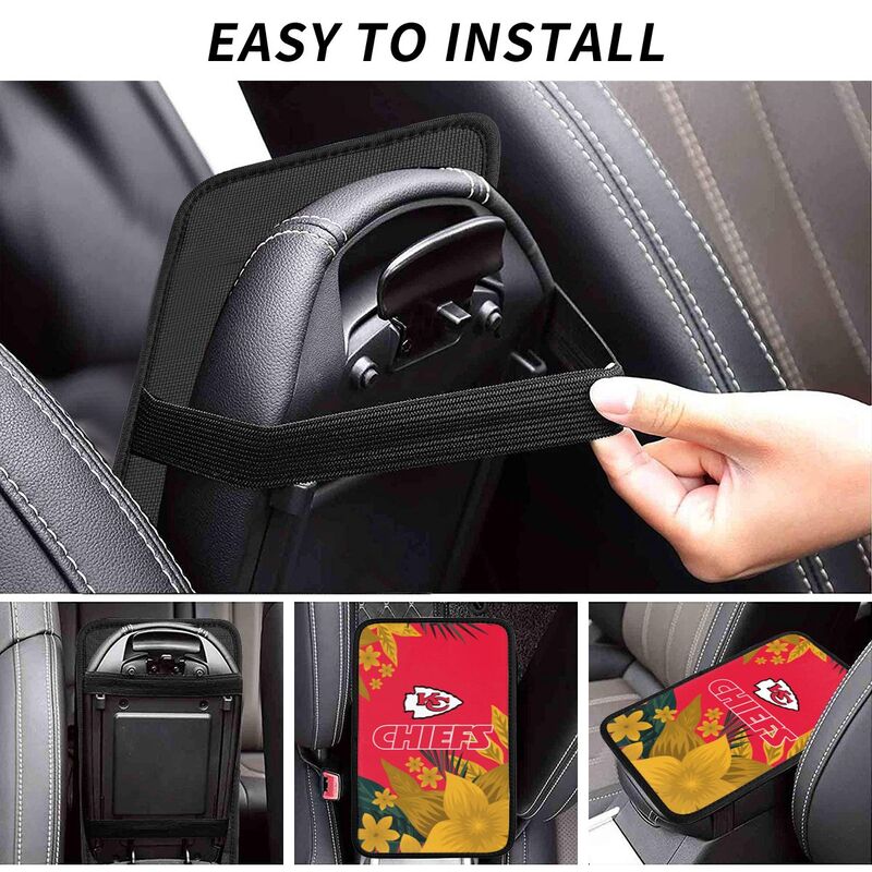 Kansas City Chiefs Car armrest box protective cover car center console armrest pad