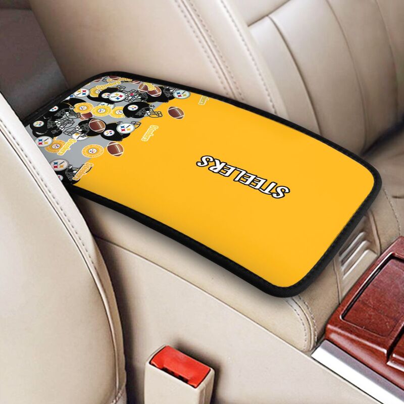 Pittsburgh Steelers print Car center console armrest pad car armrest protective cover