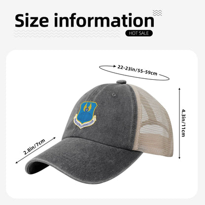 USAF-Security Assistance Center Printed unisex baseball cap adjustable grid baseball cap veteran gift