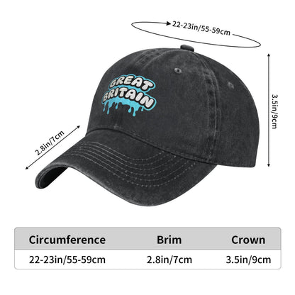 Great Britain Sticker Printed unisex baseball cap adjustable cap outdoor sun hats trucker hat