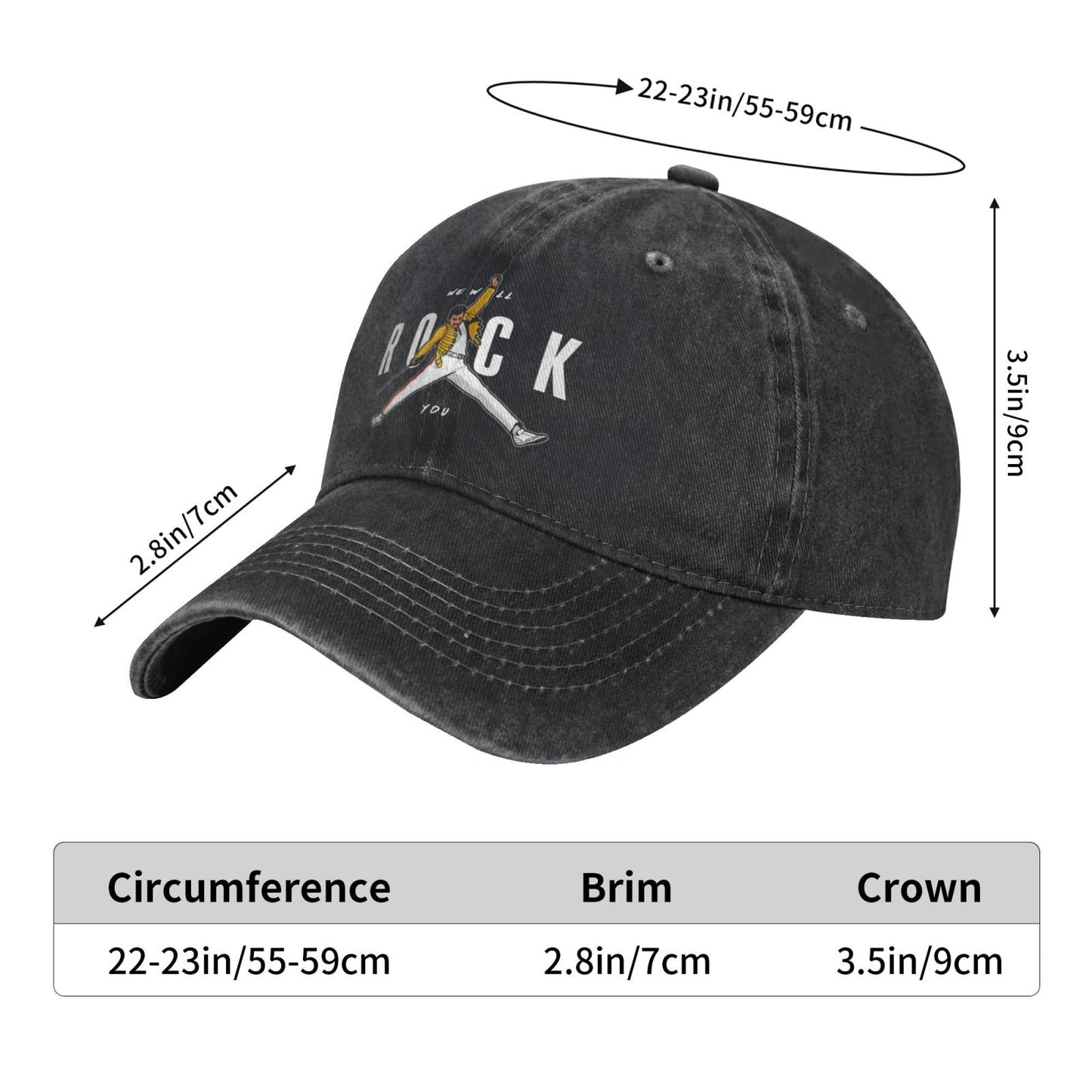 Freddie Mercury Printed unisex baseball cap outdoor hats adjustable cap trucker gift hat