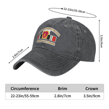 OPAERATION IRAQIFQI FREEDOM COMBAT VETERAN Printed unisex baseball cap outdoor hats adjustable cap trucker gift hat