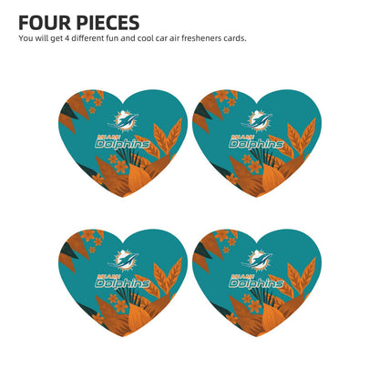 4pcs- Miami Dolphins car aromatherapy tablets Car Air Fresheners Cards Set