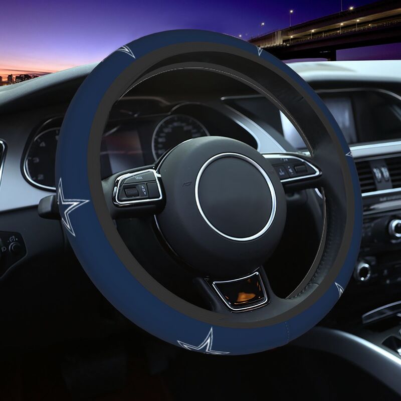 Dallas Cowboys 5 Printed elastic steering wheel cover anti slip breathable