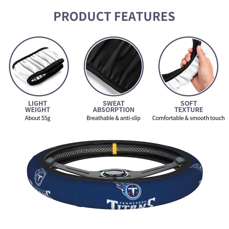 Tennessee Titans Printed elastic steering wheel cover car protective cover