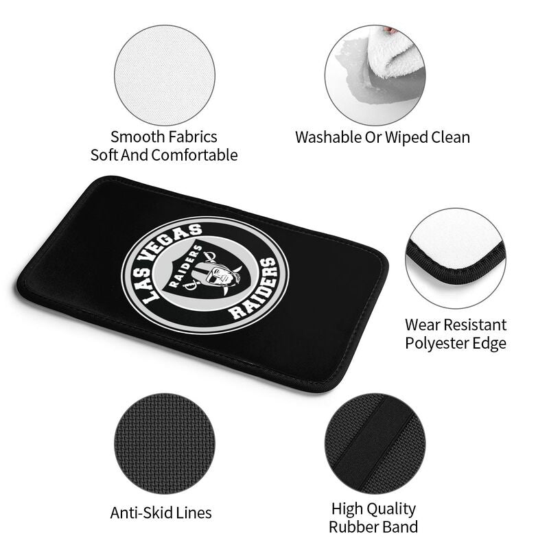 Car armrest box pad Las Vegas Raiders Printed central armrest box pad anti slip pad