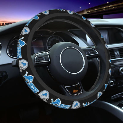 Detroit Lions Printed car protective cover elastic steering wheel cover