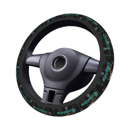 Miami Dolphins Printed elastic steering wheel cover car steering wheel protective cover