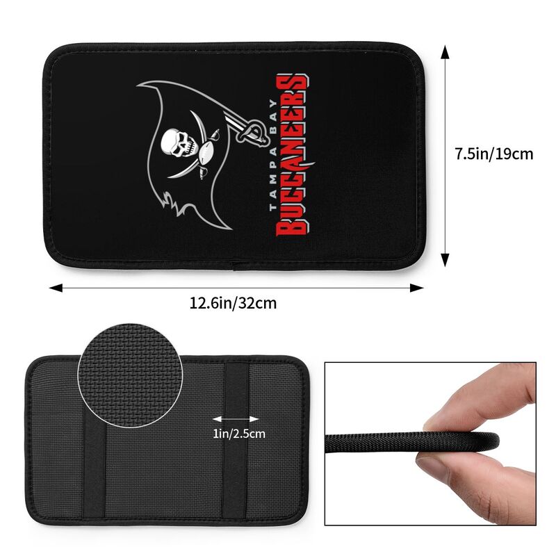 Car armrest box pad Tampa Bay Buccaneers Printed center armrest box pad protective pad