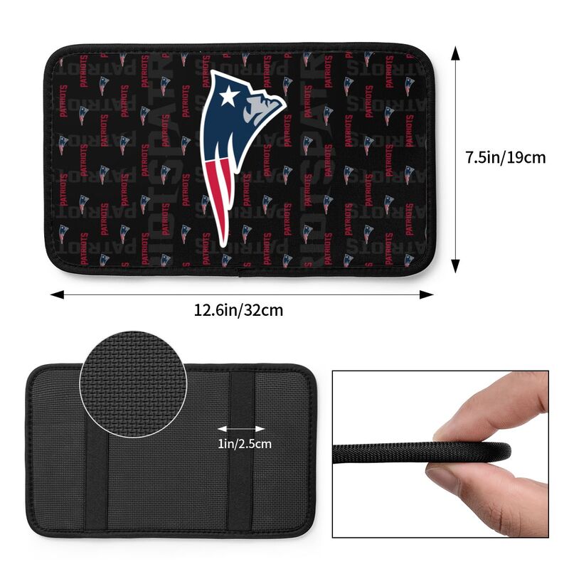 New England Patriots printed Car handrail cushion Personalized car armrest cover