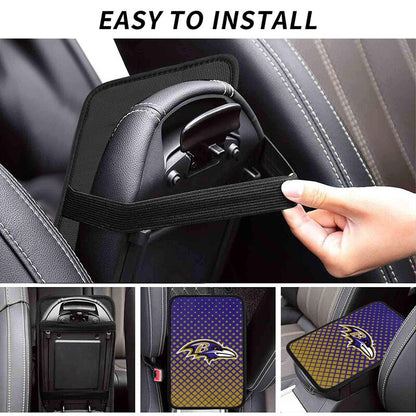 Baltimore Ravens Car handrail box cushion Personalized printed car armrest cover