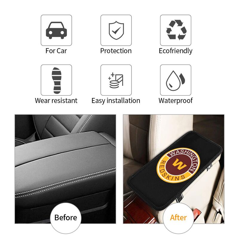Washington Redskins print car armrest protective cover Car center console armrest pad