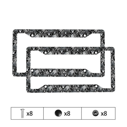 Las Vegas Raiders Print Car license plate frame four hole license plate holder (one pair)
