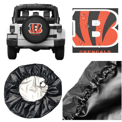Cincinnati Bengals 3 car dustproof sunscreen tyre protective cover Tyre protective cover