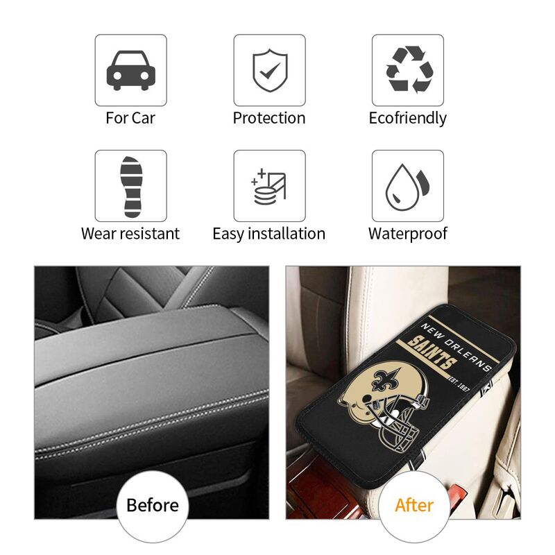 New Orleans Saints Print car armrest box cushion armrest protective cover