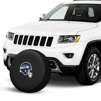 Seattle Seahawks 2 Car tire protective cover waterproof and dustproof tire cover