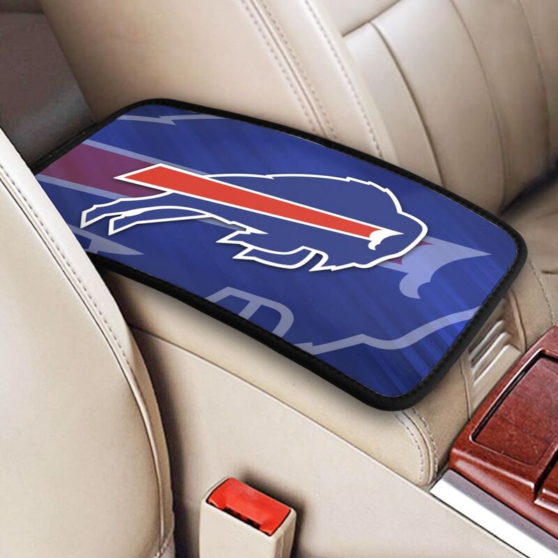 Car armrest box pad Buffalo Bills 4 Printed central armrest box cushion protective pad