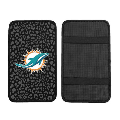 Miami Dolphins print Car handrail box cushion Personalized car armrest cover