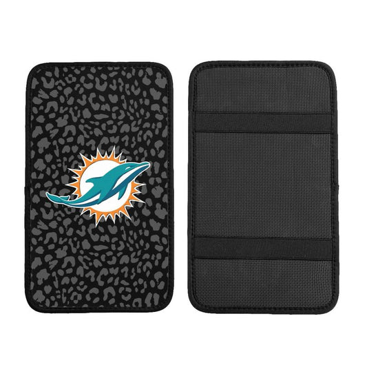Miami Dolphins print Car handrail box cushion Personalized car armrest cover