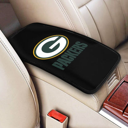 Car armrest box pad Green Bay Packers 2 Printed center armrest box pad protective pad
