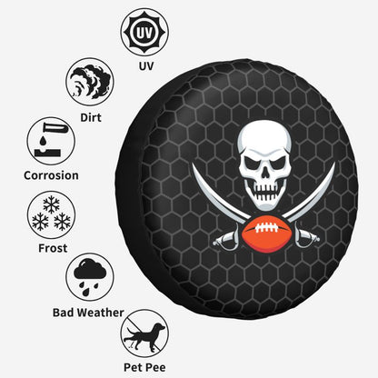Tampa Bay Buccaneers 2 Grid printed car tire cover dustproof and waterproof tire cover