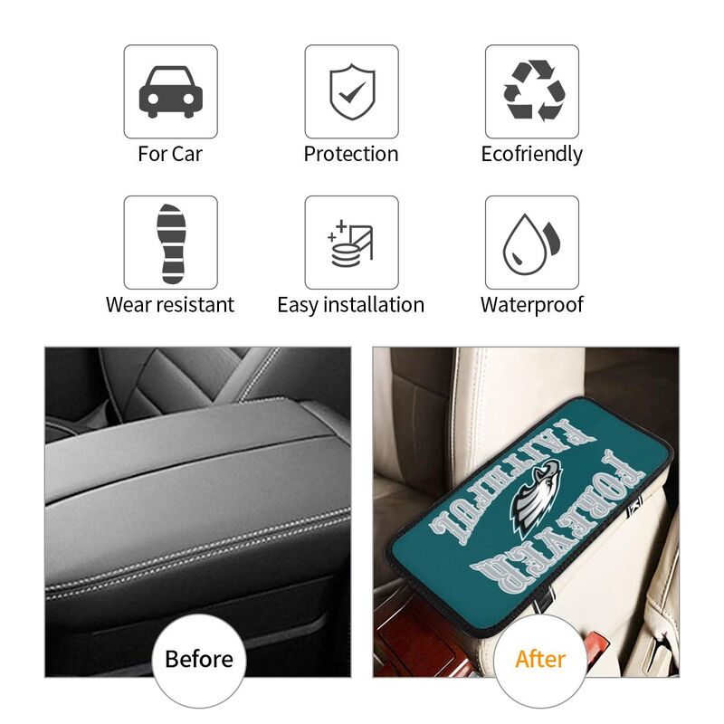 Philadelphia Eagles Print car armrest box cover armrest protective cover